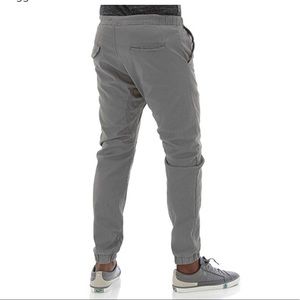 Men’s New Gray Cotton Twill Joggers